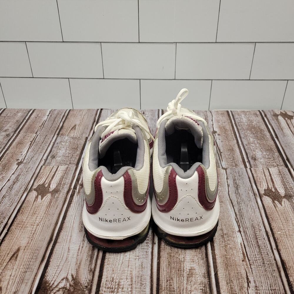 Nike Shox NZ White Burgundy Running Shoes Women's Size 8 407987-101 - Picture 3 of 10